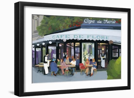 Paris cafe and garcon and guests,2015-Hiroyuki Izutsu-Framed Giclee Print
