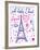 Paris Calligraphy - Set of Hand-Lettered Design Elements-emeget-Framed Art Print