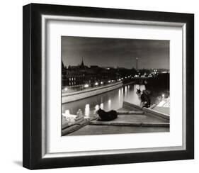 Paris, Cats at Night-Robert Doisneau-Framed Art Print