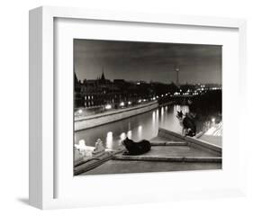 Paris, Cats at Night-Robert Doisneau-Framed Art Print