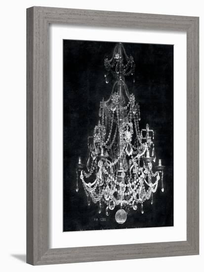 Paris Chandelier on Black 2-Morgan Yamada-Framed Art Print