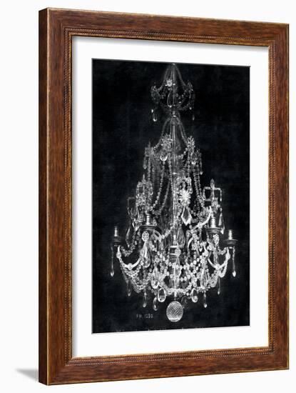 Paris Chandelier on Black 2-Morgan Yamada-Framed Art Print