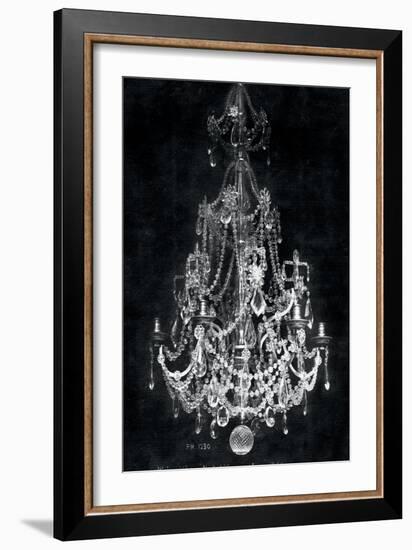 Paris Chandelier on Black 2-Morgan Yamada-Framed Art Print