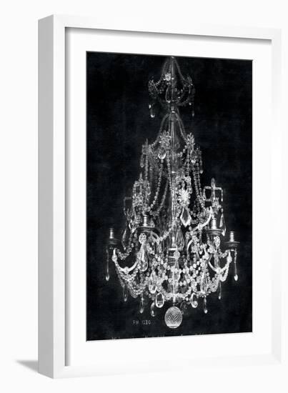 Paris Chandelier on Black 2-Morgan Yamada-Framed Art Print