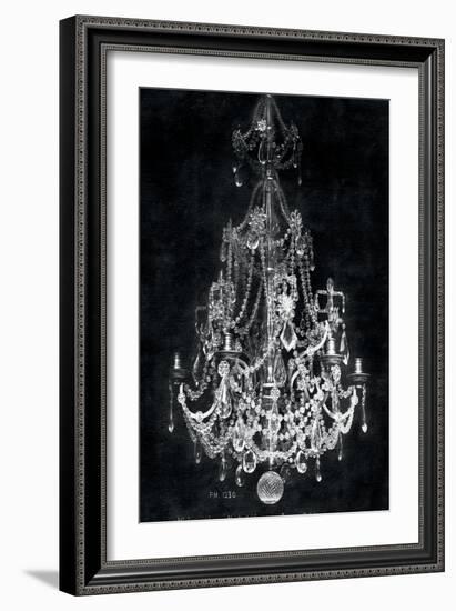 Paris Chandelier on Black 2-Morgan Yamada-Framed Art Print