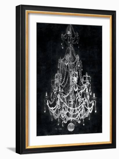 Paris Chandelier on Black 2-Morgan Yamada-Framed Art Print