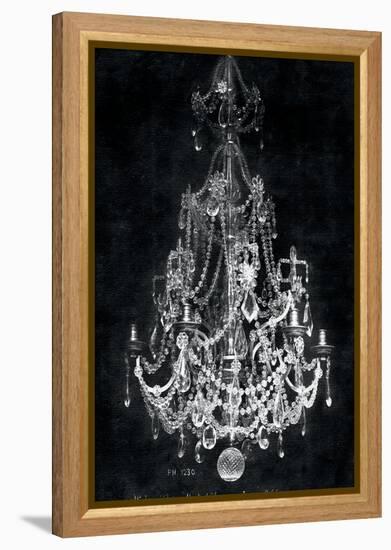 Paris Chandelier on Black 2-Morgan Yamada-Framed Stretched Canvas