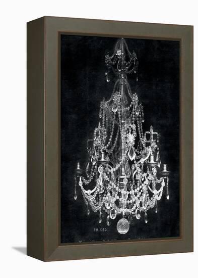 Paris Chandelier on Black 2-Morgan Yamada-Framed Stretched Canvas