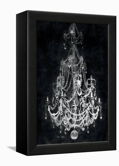 Paris Chandelier on Black 2-Morgan Yamada-Framed Stretched Canvas