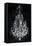 Paris Chandelier on Black 2-Morgan Yamada-Framed Stretched Canvas