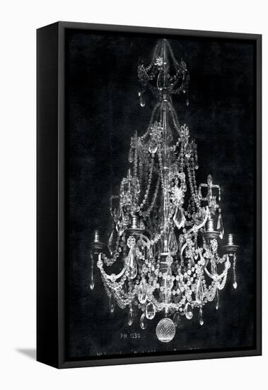 Paris Chandelier on Black 2-Morgan Yamada-Framed Stretched Canvas