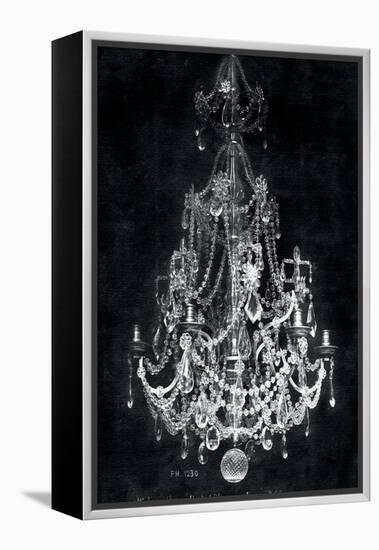 Paris Chandelier on Black 2-Morgan Yamada-Framed Stretched Canvas