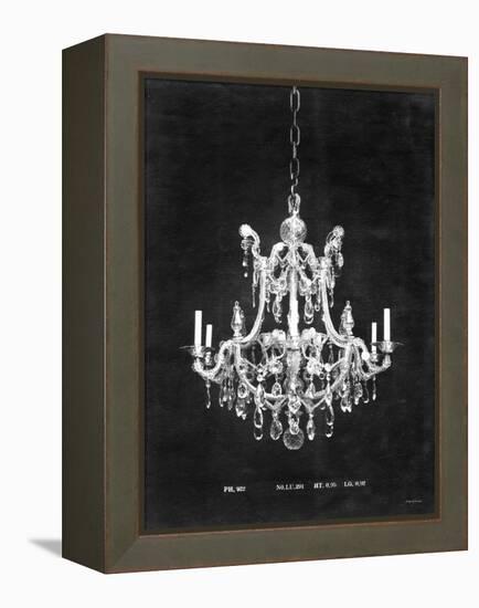 Paris Chandelier on Black 3-Morgan Yamada-Framed Stretched Canvas