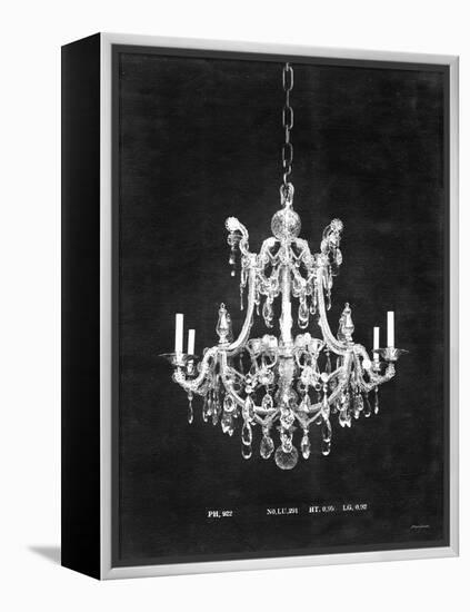 Paris Chandelier on Black 3-Morgan Yamada-Framed Stretched Canvas