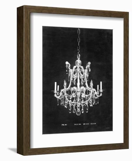 Paris Chandelier on Black 3-Morgan Yamada-Framed Art Print