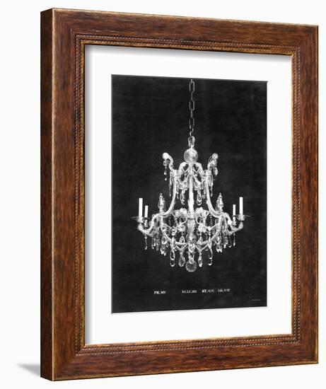 Paris Chandelier on Black 3-Morgan Yamada-Framed Art Print