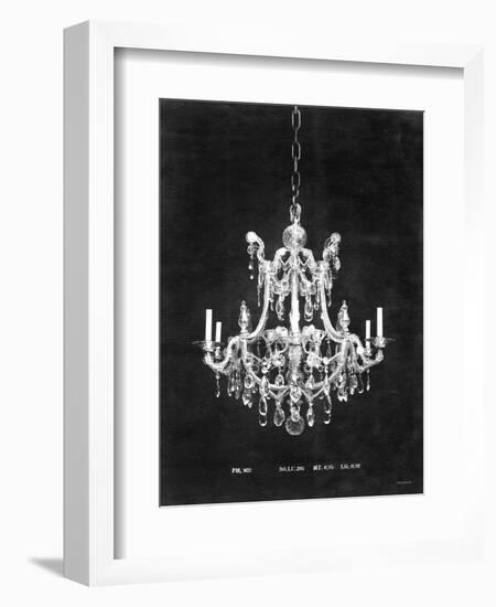 Paris Chandelier on Black 3-Morgan Yamada-Framed Art Print