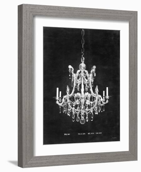 Paris Chandelier on Black 3-Morgan Yamada-Framed Art Print