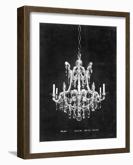 Paris Chandelier on Black 3-Morgan Yamada-Framed Art Print