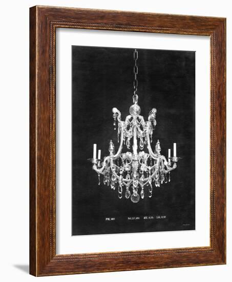 Paris Chandelier on Black 3-Morgan Yamada-Framed Art Print