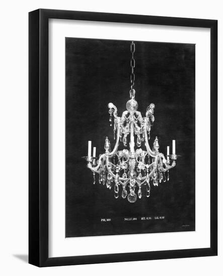 Paris Chandelier on Black 3-Morgan Yamada-Framed Art Print