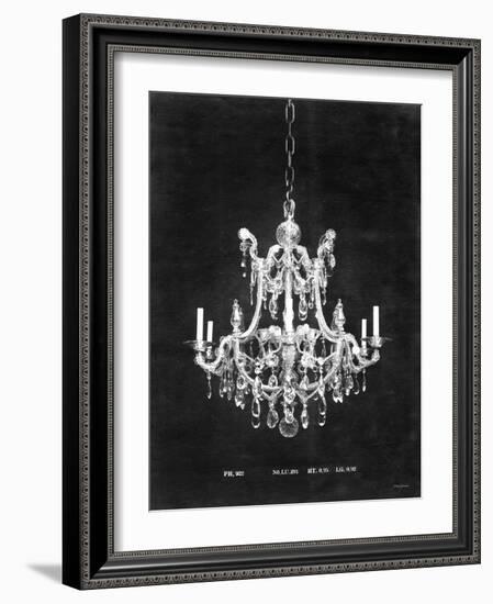 Paris Chandelier on Black 3-Morgan Yamada-Framed Art Print