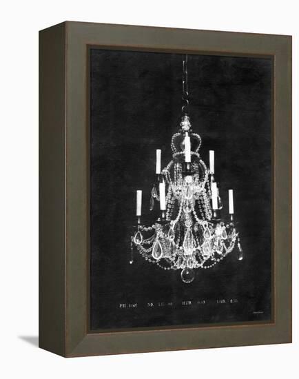 Paris Chandelier on Black 4-Morgan Yamada-Framed Stretched Canvas