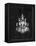 Paris Chandelier on Black 4-Morgan Yamada-Framed Stretched Canvas