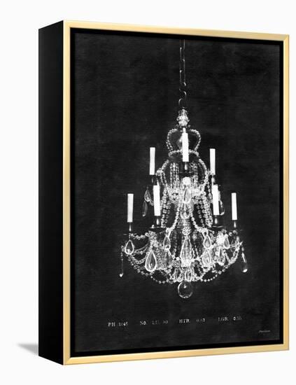 Paris Chandelier on Black 4-Morgan Yamada-Framed Stretched Canvas