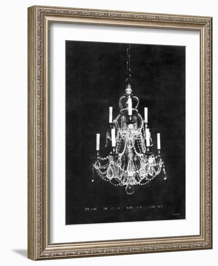 Paris Chandelier on Black 4-Morgan Yamada-Framed Art Print