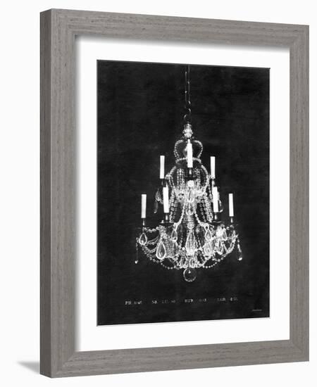 Paris Chandelier on Black 4-Morgan Yamada-Framed Art Print