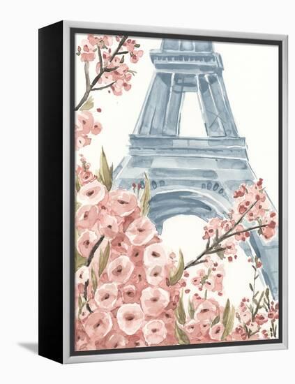 Paris Cherry Blossoms I-Annie Warren-Framed Stretched Canvas