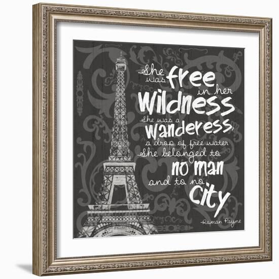 Paris City BW-Lauren Gibbons-Framed Art Print