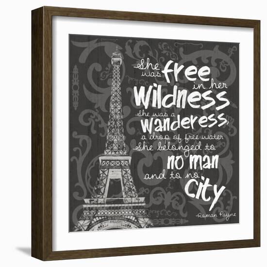 Paris City BW-Lauren Gibbons-Framed Art Print