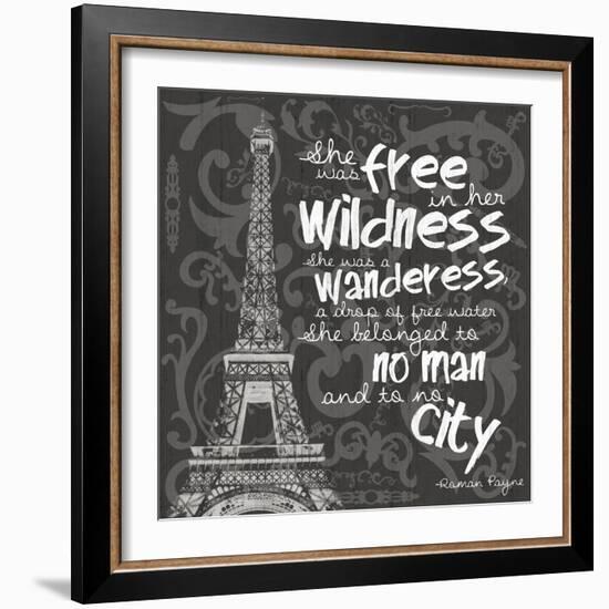 Paris City BW-Lauren Gibbons-Framed Art Print