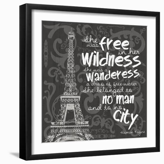 Paris City BW-Lauren Gibbons-Framed Art Print