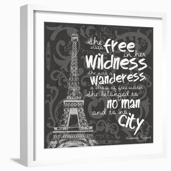 Paris City BW-Lauren Gibbons-Framed Art Print