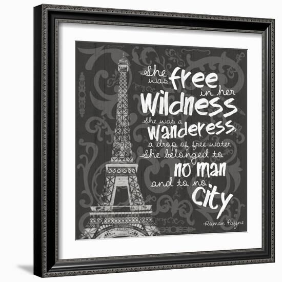 Paris City BW-Lauren Gibbons-Framed Art Print