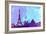 Paris City Skyline-NaxArt-Framed Art Print