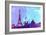 Paris City Skyline-NaxArt-Framed Art Print