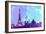 Paris City Skyline-NaxArt-Framed Art Print