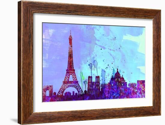 Paris City Skyline-NaxArt-Framed Art Print