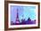 Paris City Skyline-NaxArt-Framed Art Print