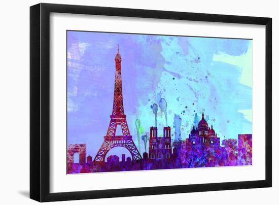 Paris City Skyline-NaxArt-Framed Art Print