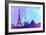 Paris City Skyline-NaxArt-Framed Art Print