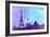 Paris City Skyline-NaxArt-Framed Art Print