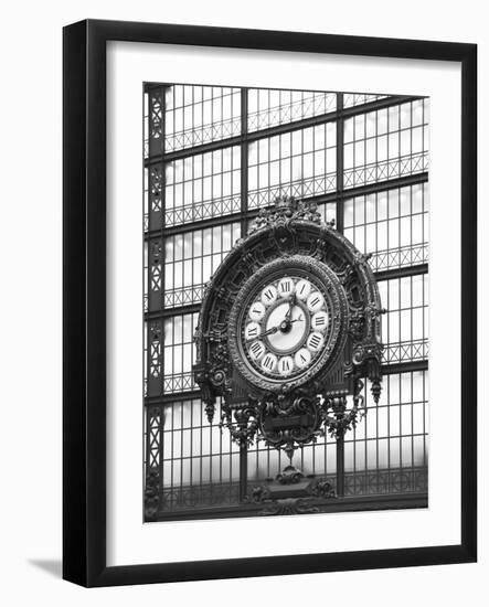 Paris Clock 1BW-Chris Bliss-Framed Photographic Print