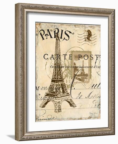 Paris Collage I - Eiffel Tower-Gregory Gorham-Framed Art Print