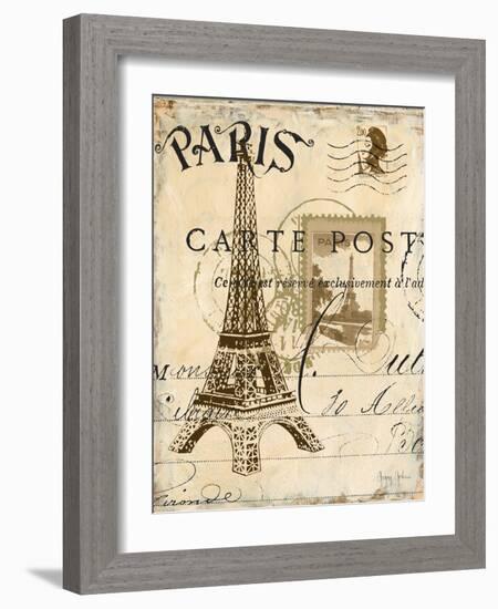 Paris Collage I - Eiffel Tower-Gregory Gorham-Framed Art Print