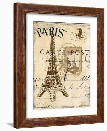 Paris Collage I - Eiffel Tower-Gregory Gorham-Framed Art Print